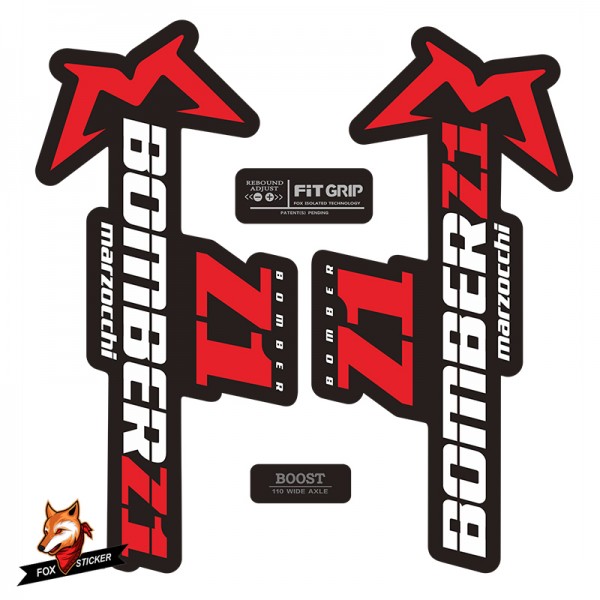 Mountain Bicycle Fork Decal Stickers for Marzocchi  bomber z1